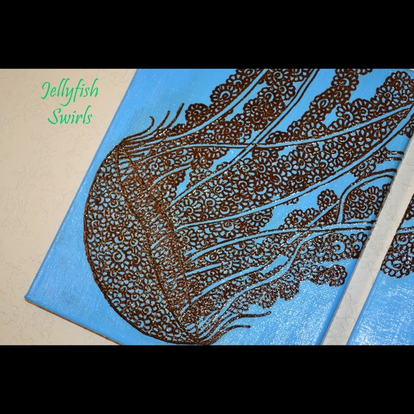 Jellyfish Acrylic Painting - Picture 2 of 5